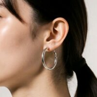 créoles en acier inoxydable