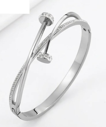 bracelet jonc en forme de clou or bracelet jonc en forme de clou or