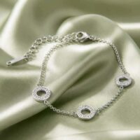 bracelet manchette en acier inoxydable arg