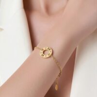 bracelet manchette en acier inoxydable arg