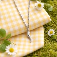 collier pendentif corne italienne argent
