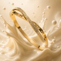 bracelet manchette en acier inoxydable arg